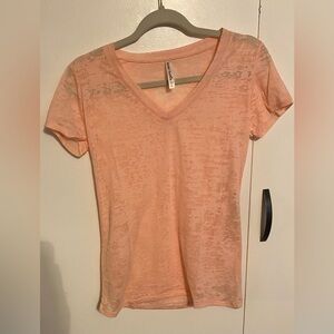 Ever Hottie pink v neck t shirt, L
